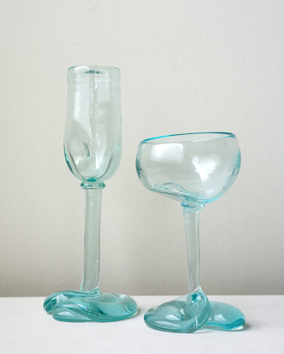 Thaw - Recycled Flute Glass in Clear