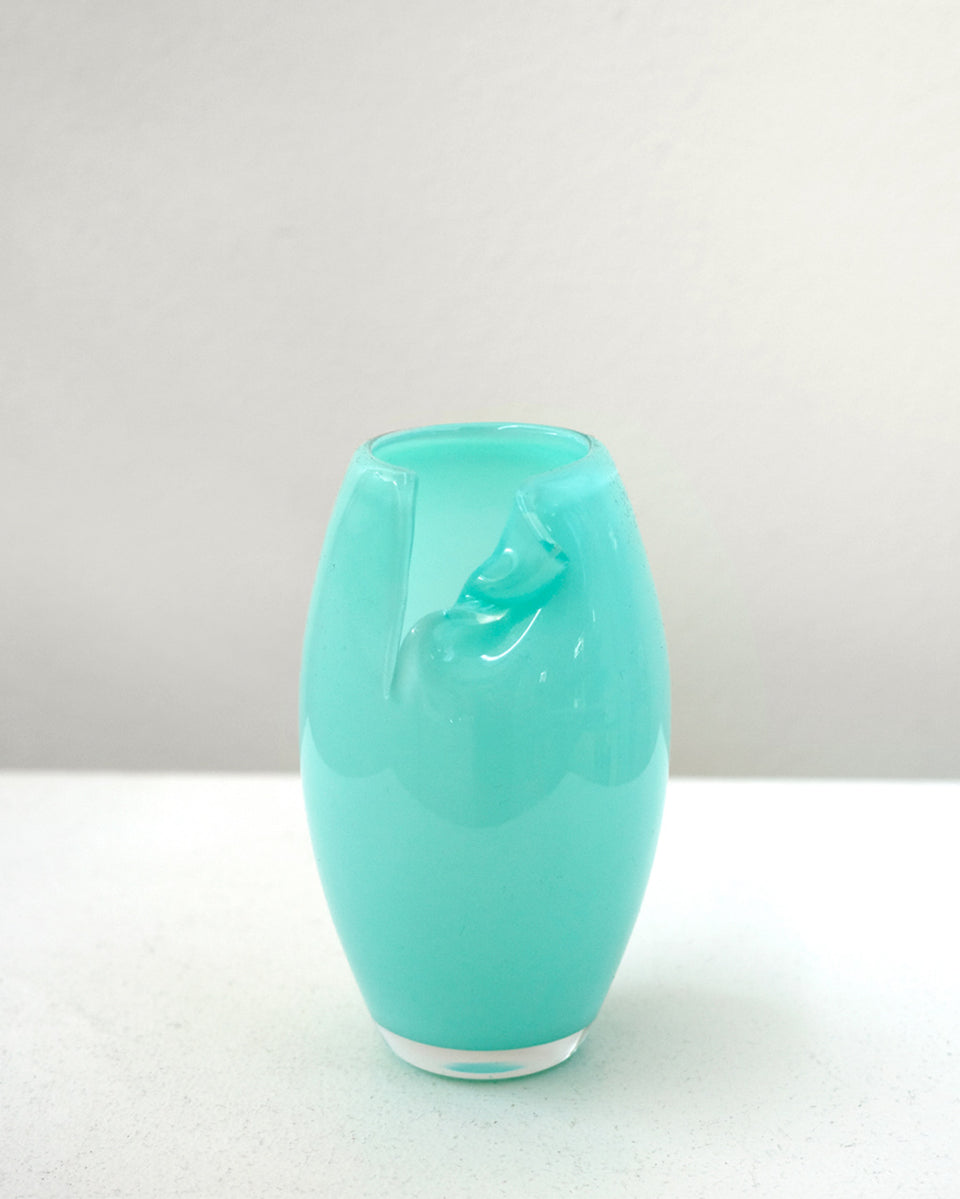 Tidepool - Recycled Glass Mini Vase in Marine Green