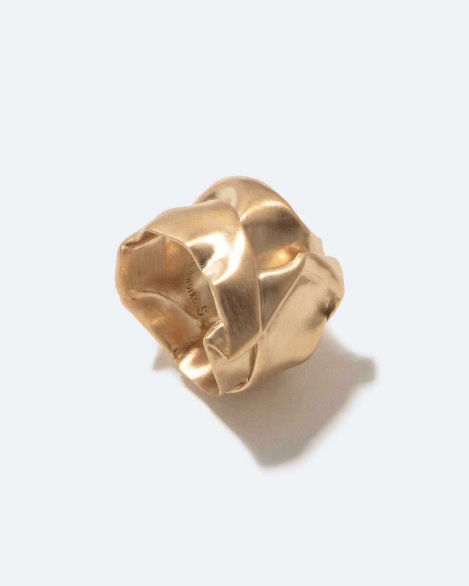Crunched: A Tale of Abandoned Legal Strategies - Recycled Gold Vermeil Ring