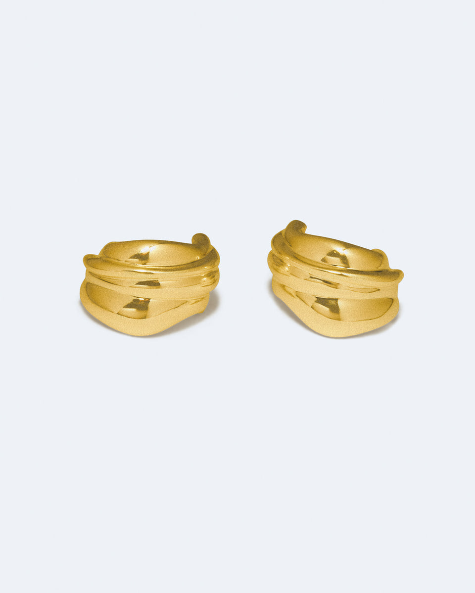 Foreshore - Satin Recycled Gold Vermeil Earrings