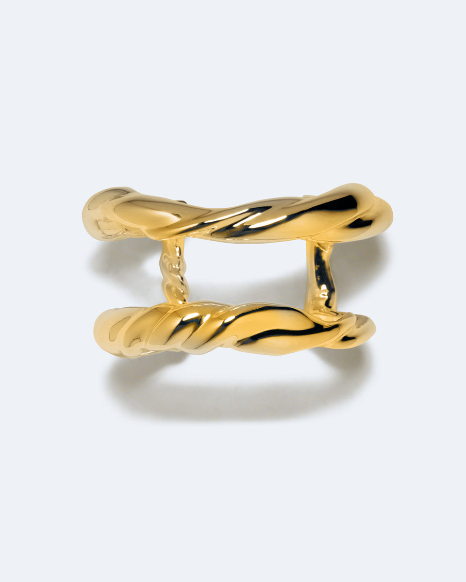 Brain Freeze - Gold Plated Cuff