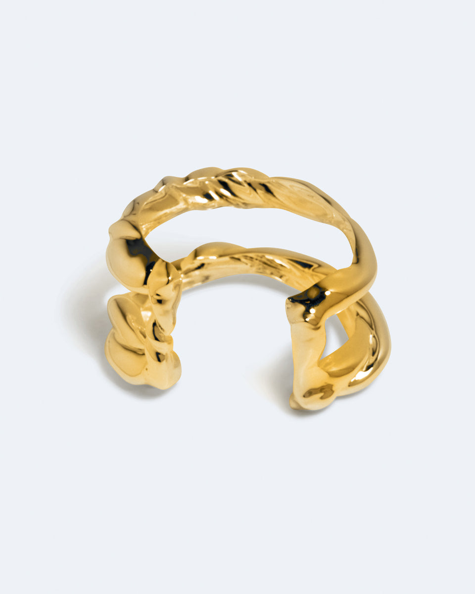Brain Freeze - Gold Plated Cuff