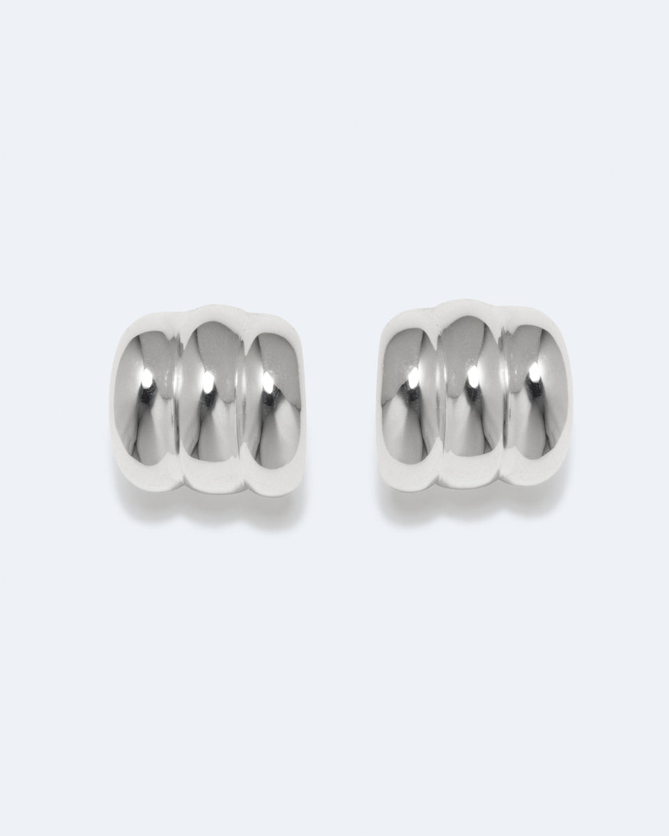 Canted - Silver Plated Earrings