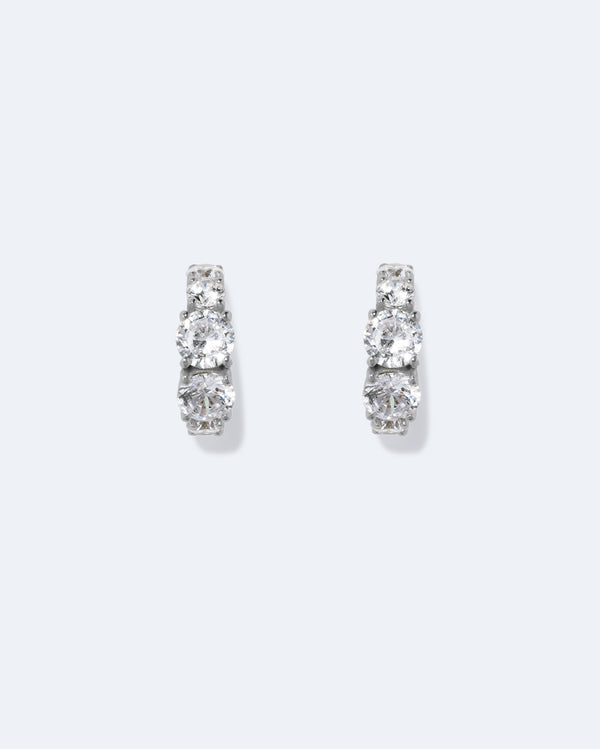 Bright Hours - 18 Carat White Gold and Diamond Earrings