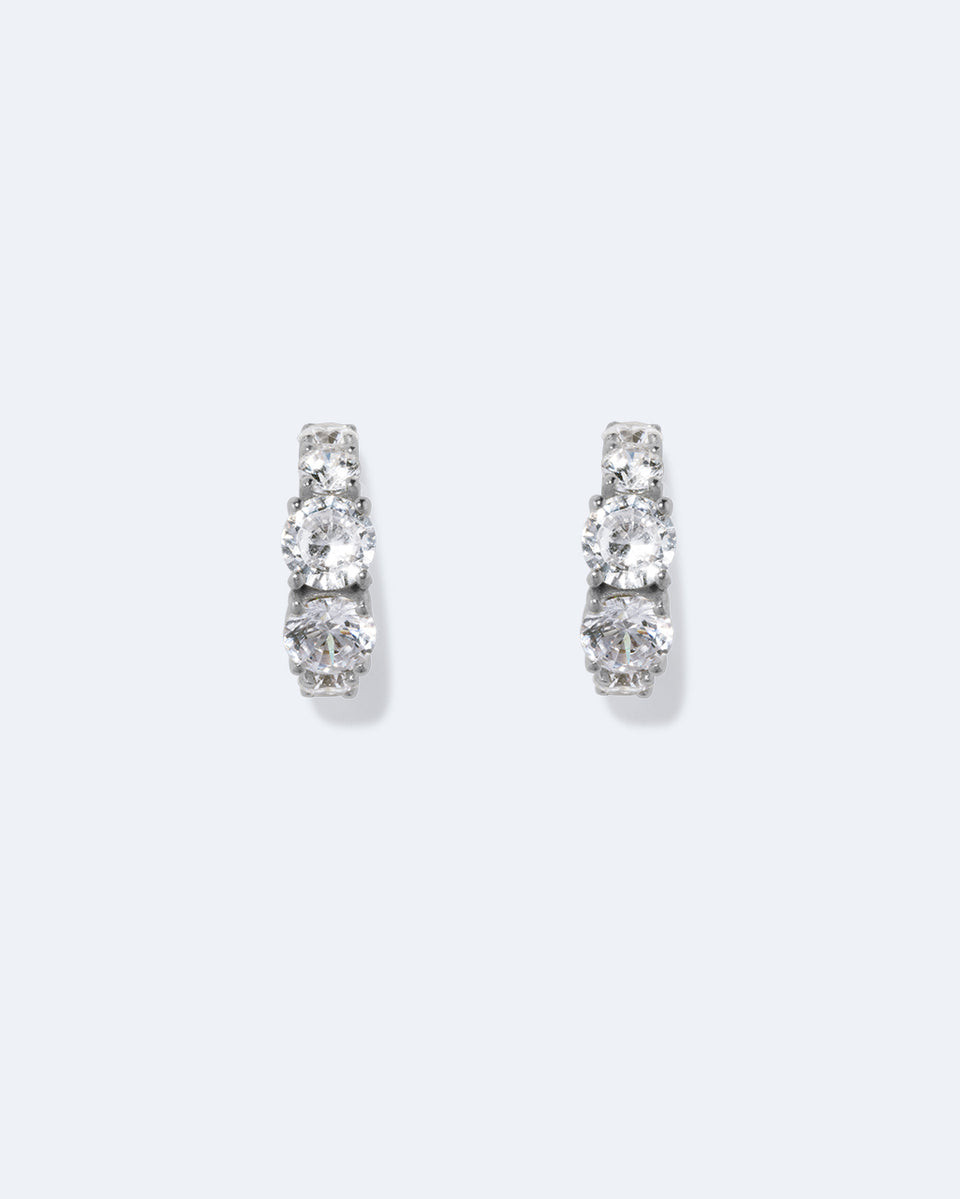 Bright Hours - 18 Carat White Gold and Diamond Earrings