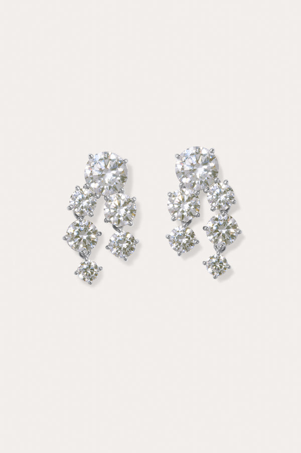 Infinite Void (And Other Places to put Your Opinion) - Zirconia and Recycled Silver Earrings