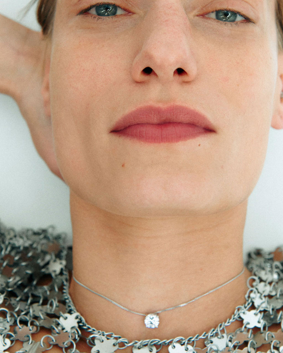 The Keeper - Zirconia and Recycled Silver Pendant
