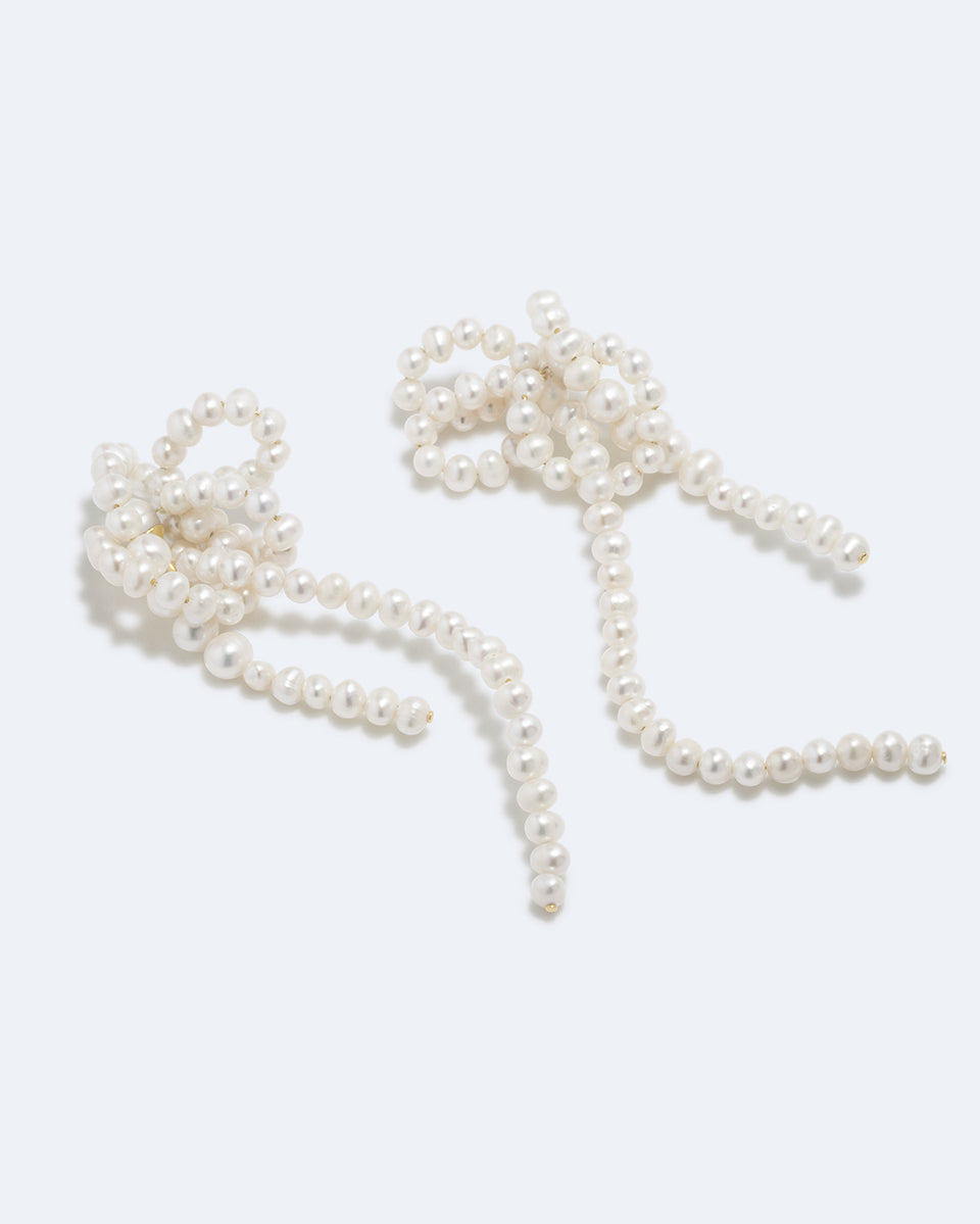 Time’s Frequency - Pearl and Recycled Gold Vermeil Earrings