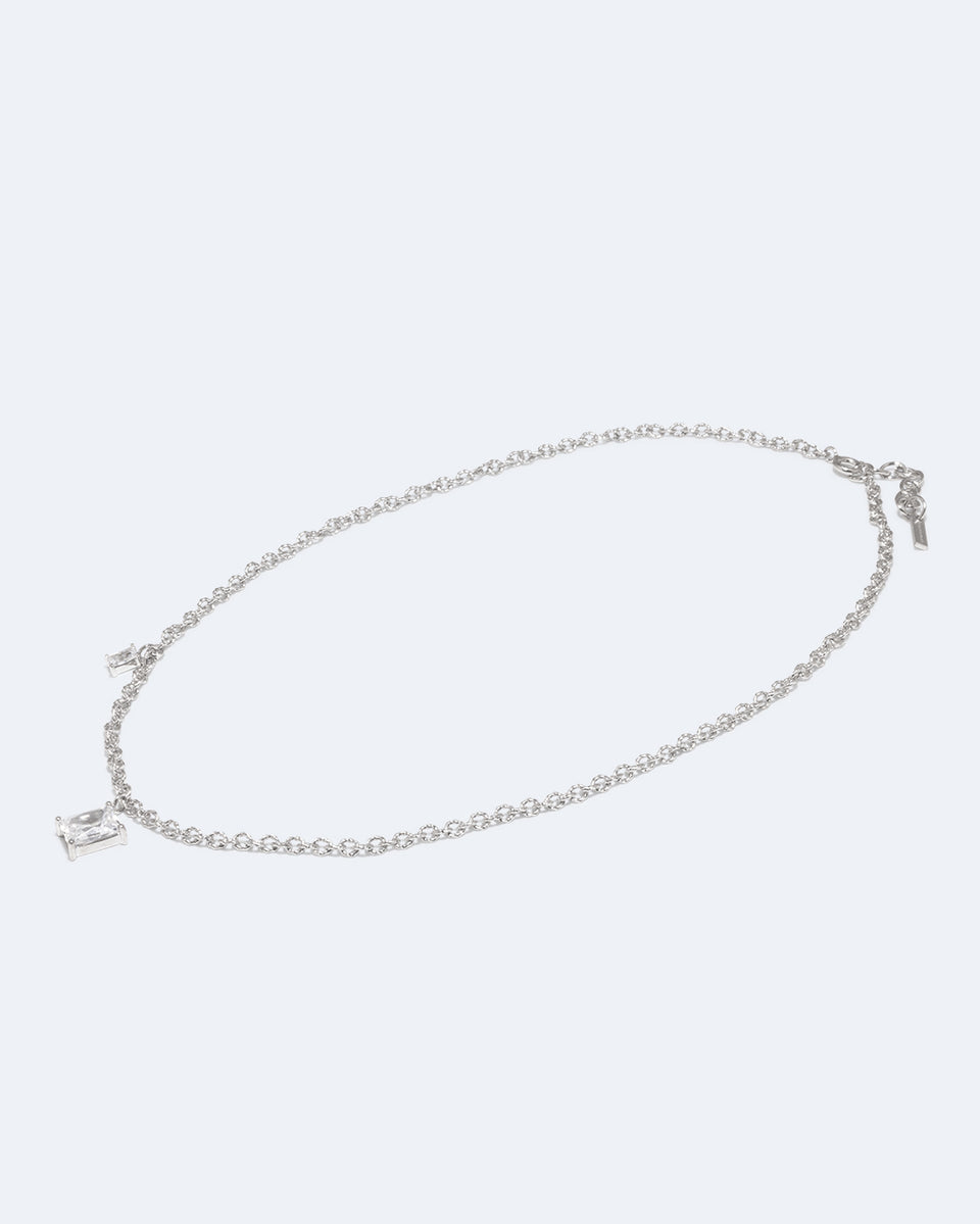 Encrypted Dreams - Zirconia and Sterling Silver Necklace
