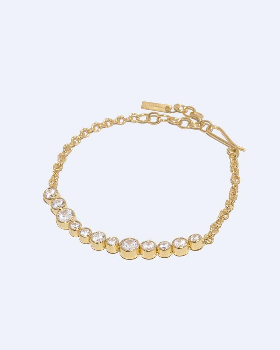 Wild Eyed - Zirconia and Recycled Gold Vermeil Bracelet