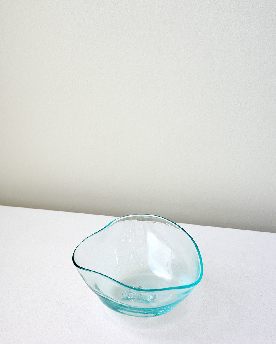 Clear Water - Small Recycled Glass Bowl in Clear