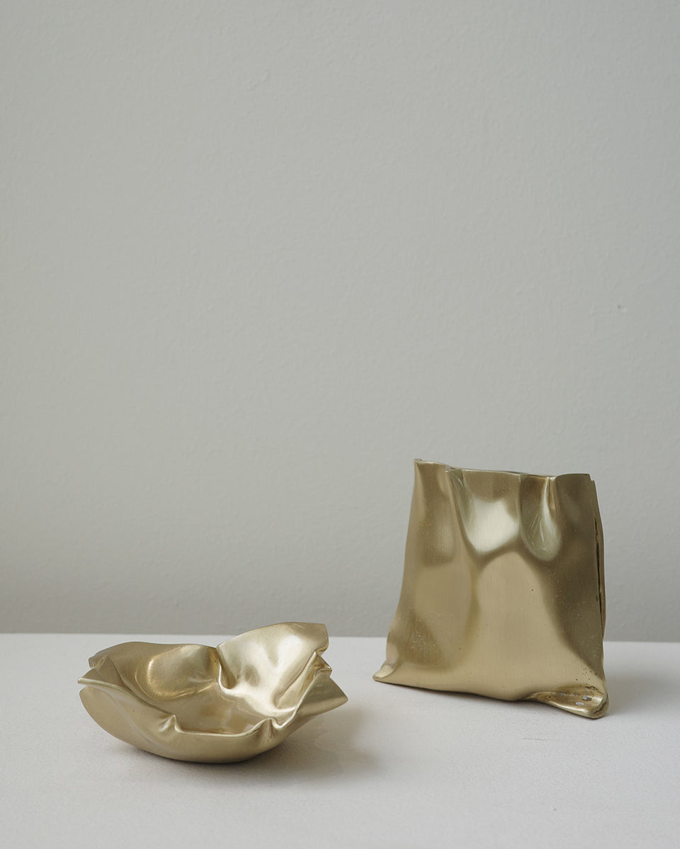 Crumpled - Dish in Brushed Brass