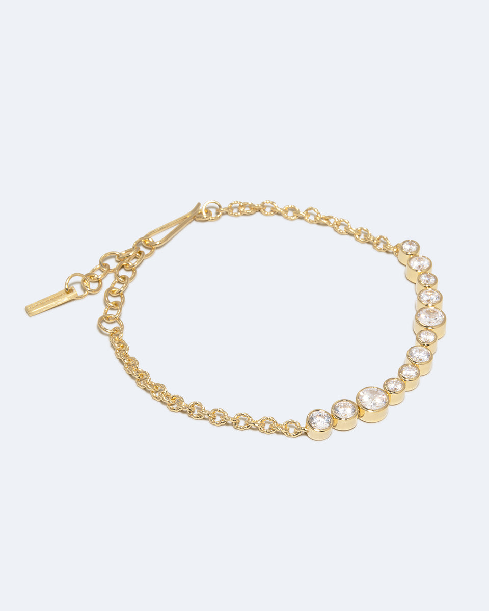 Wild Eyed - Zirconia and Recycled Gold Vermeil Bracelet