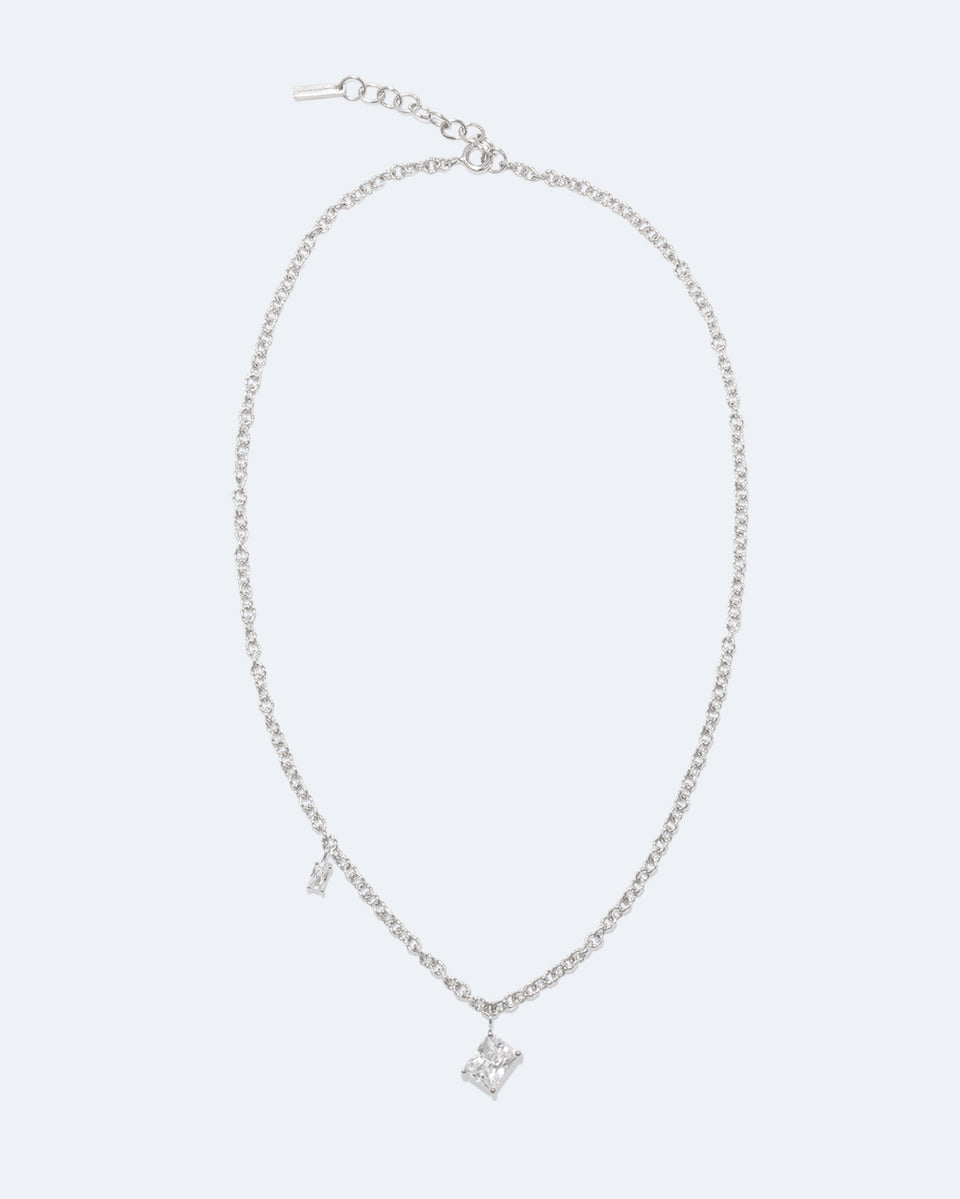 Encrypted Dreams - Zirconia and Sterling Silver Necklace