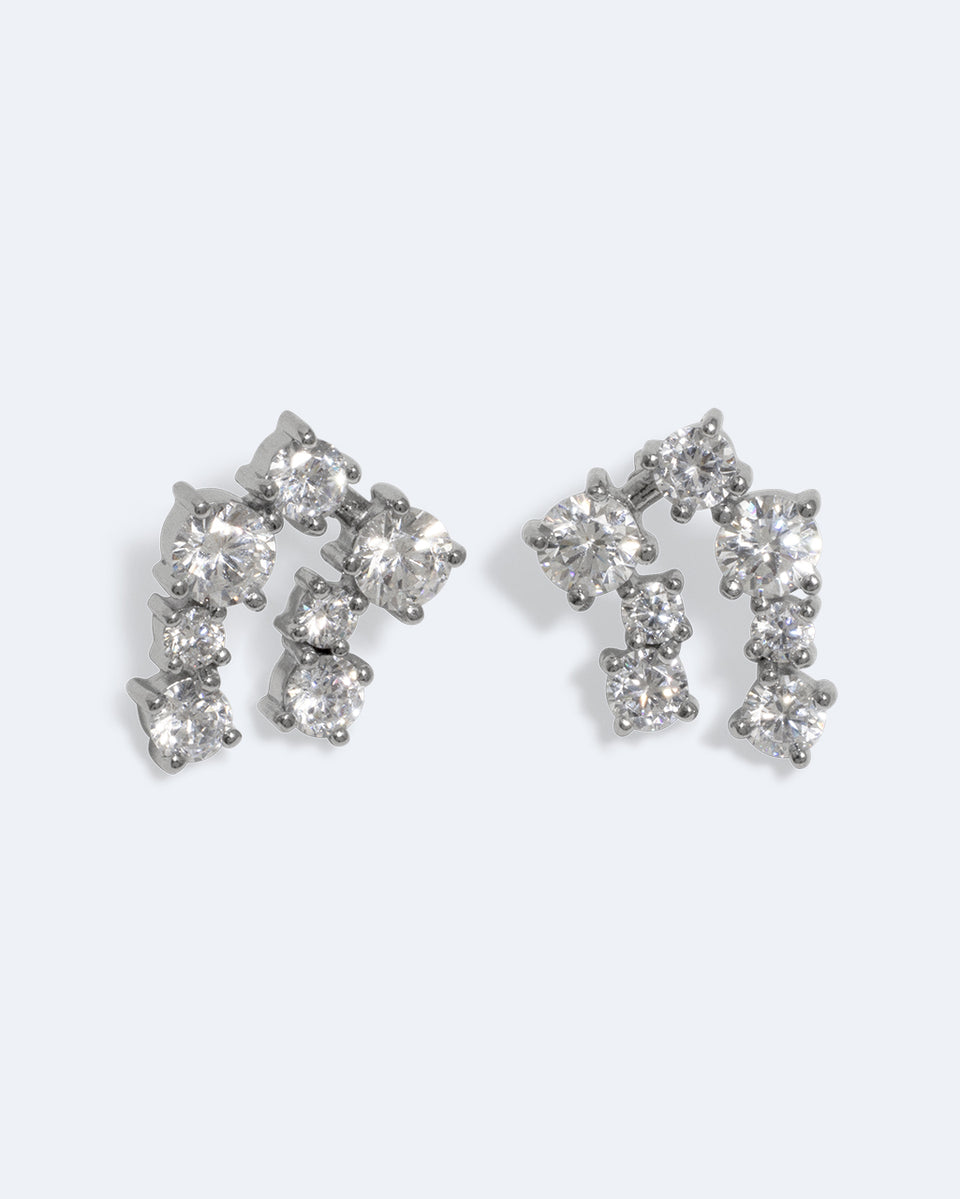 Myth - Zirconia and Rhodium Plated Earrings