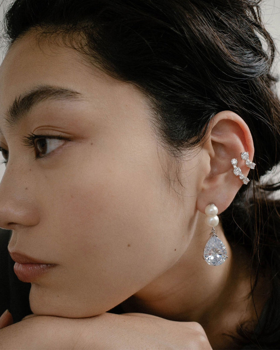 Horizons II - Zirconia and Sterling Silver Ear Cuff