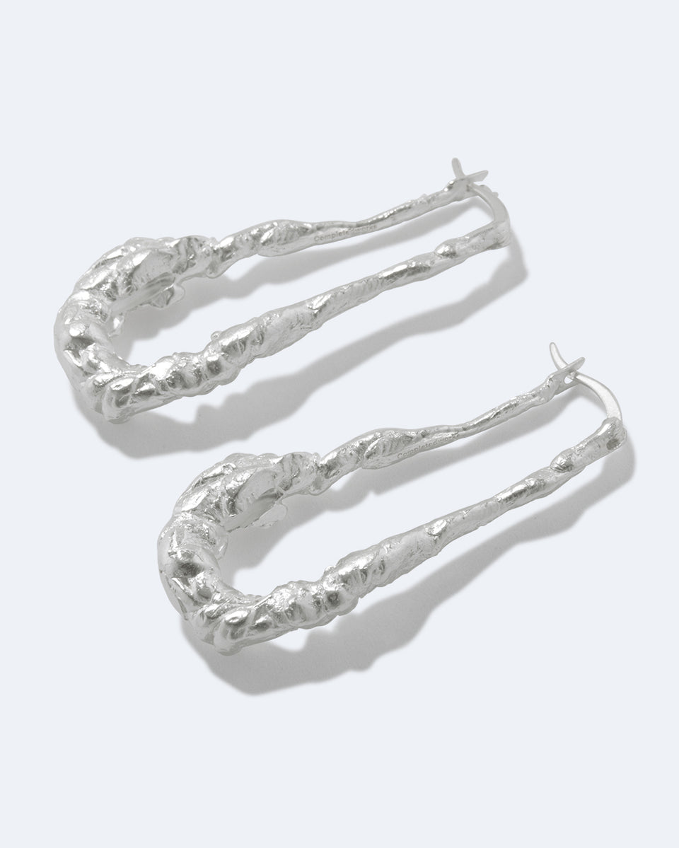 Dripstone - Silver Plated Earrings