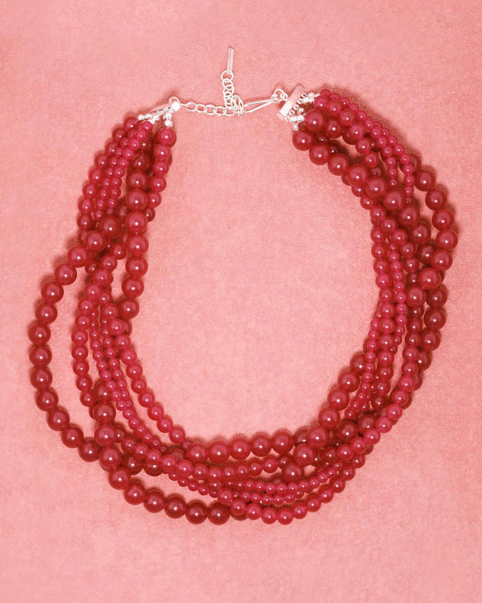 What a Tangled Web We Weave - Chalcedony Bead and Recycled Silver Necklace