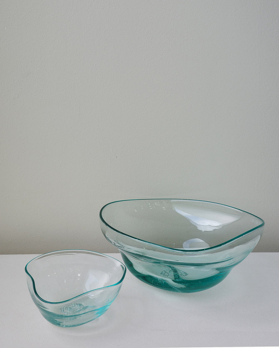Clear Water - Small Recycled Glass Bowl in Clear