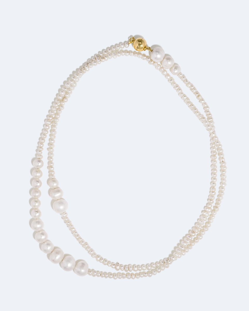 Couplet - Pearl and Recycled Gold Vermeil Necklace