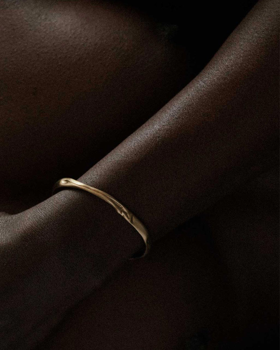 Deflated ("Do Not Inflate") - Gold Vermeil Cuff
