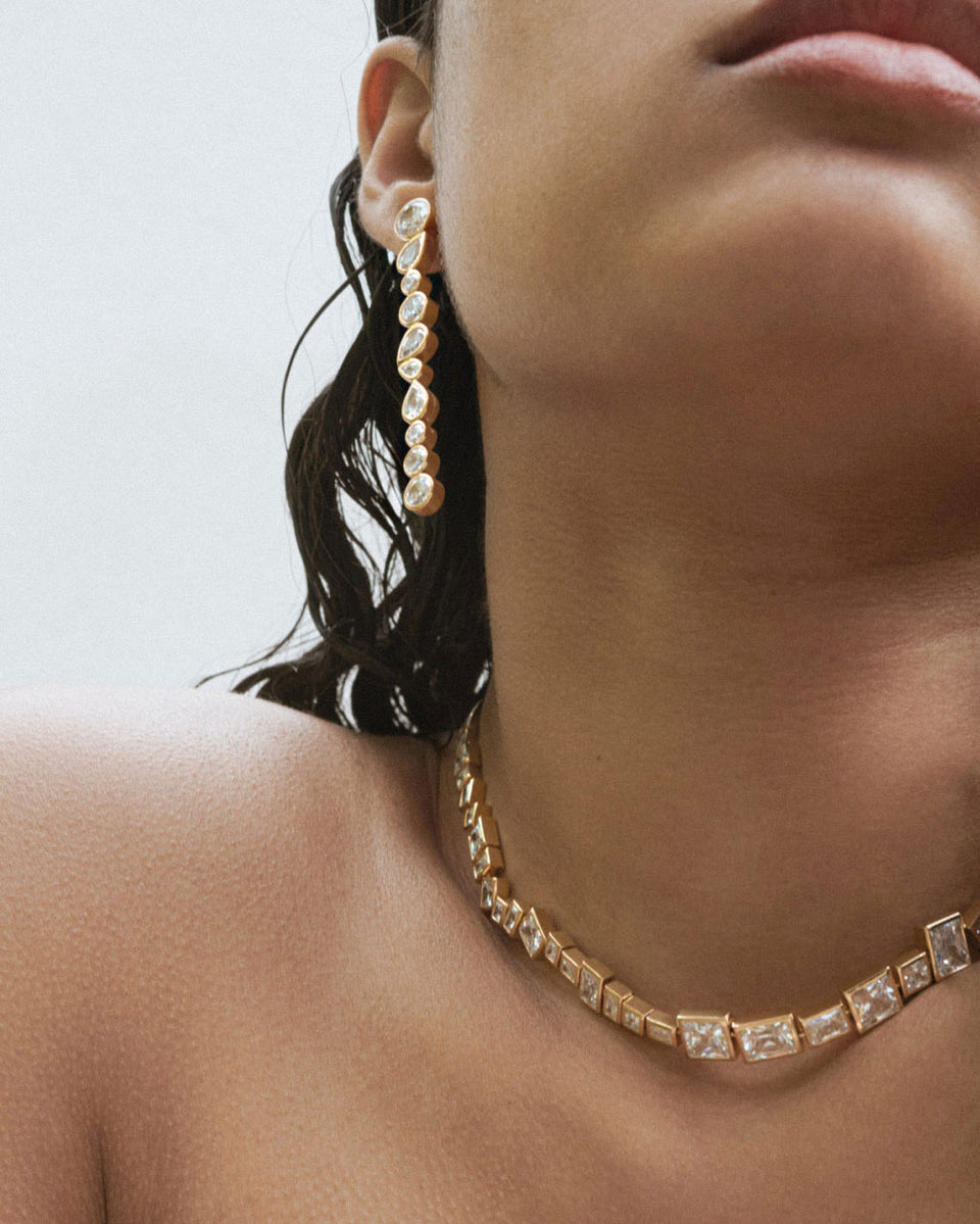 Dare - Zirconia and Recycled Gold Vermeil Necklace