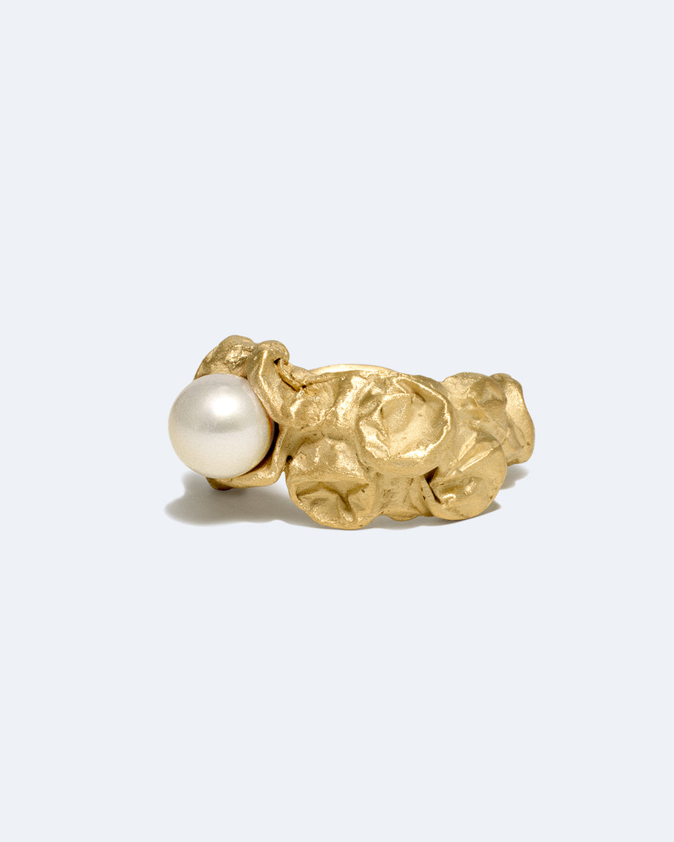 Bubble - Pearl and Gold Vermeil Ring