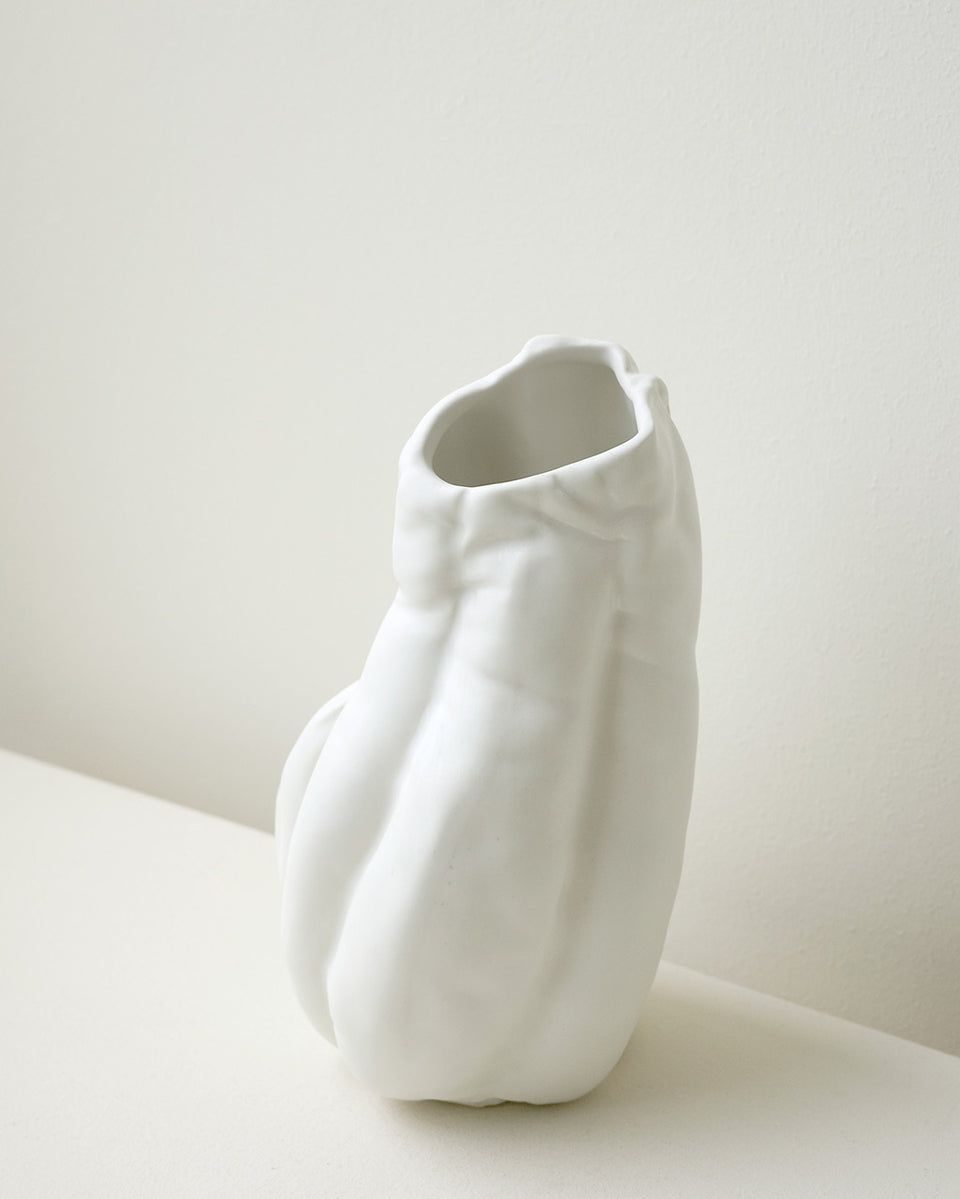 Chrysalis - Medium Vase in Matte White