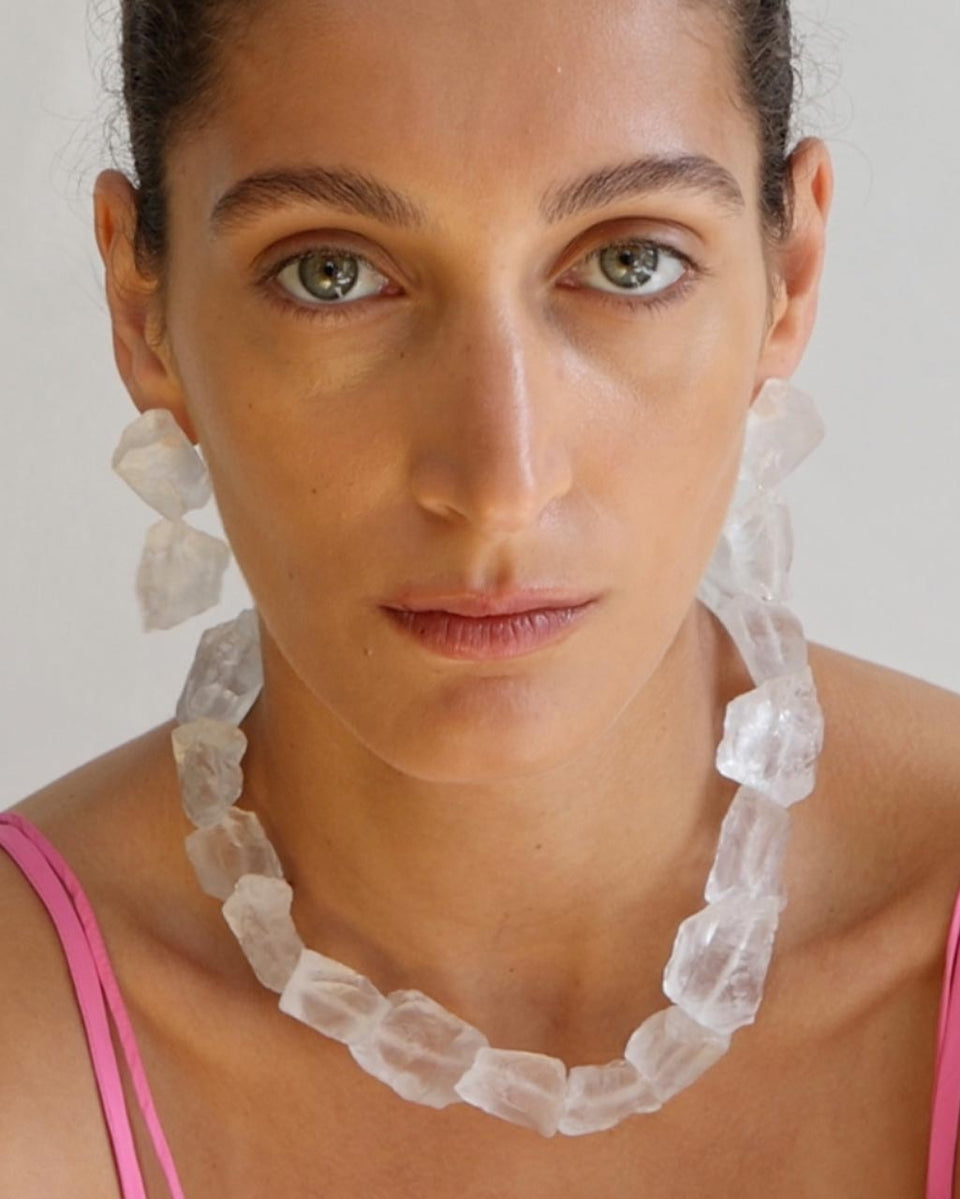 The Iceberg's Other Half - Clear Resin and Recycled Silver Necklace