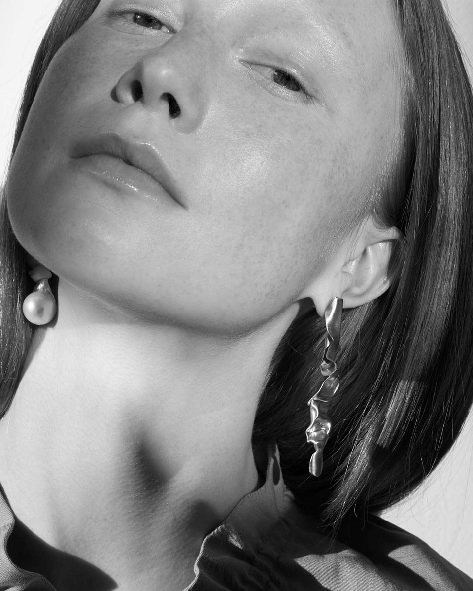 Crumple III - Recycled Gold Vermeil Earrings