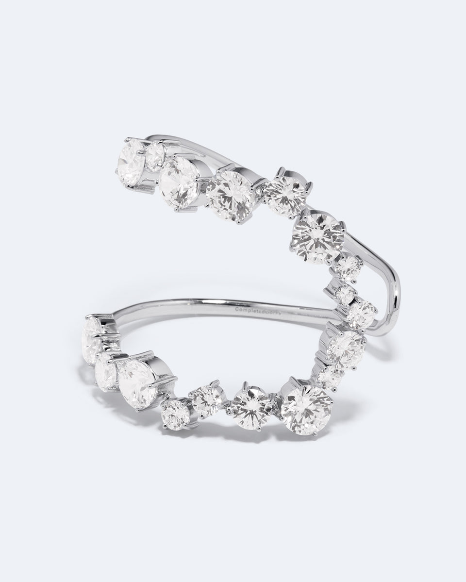 Myth - Zirconia and Rhodium Plated Cuff