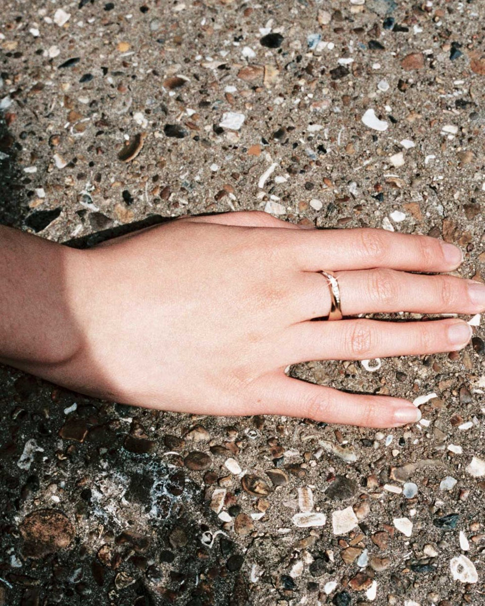 A Light in the Rain - 18 Carat Yellow Gold and Diamond Ring