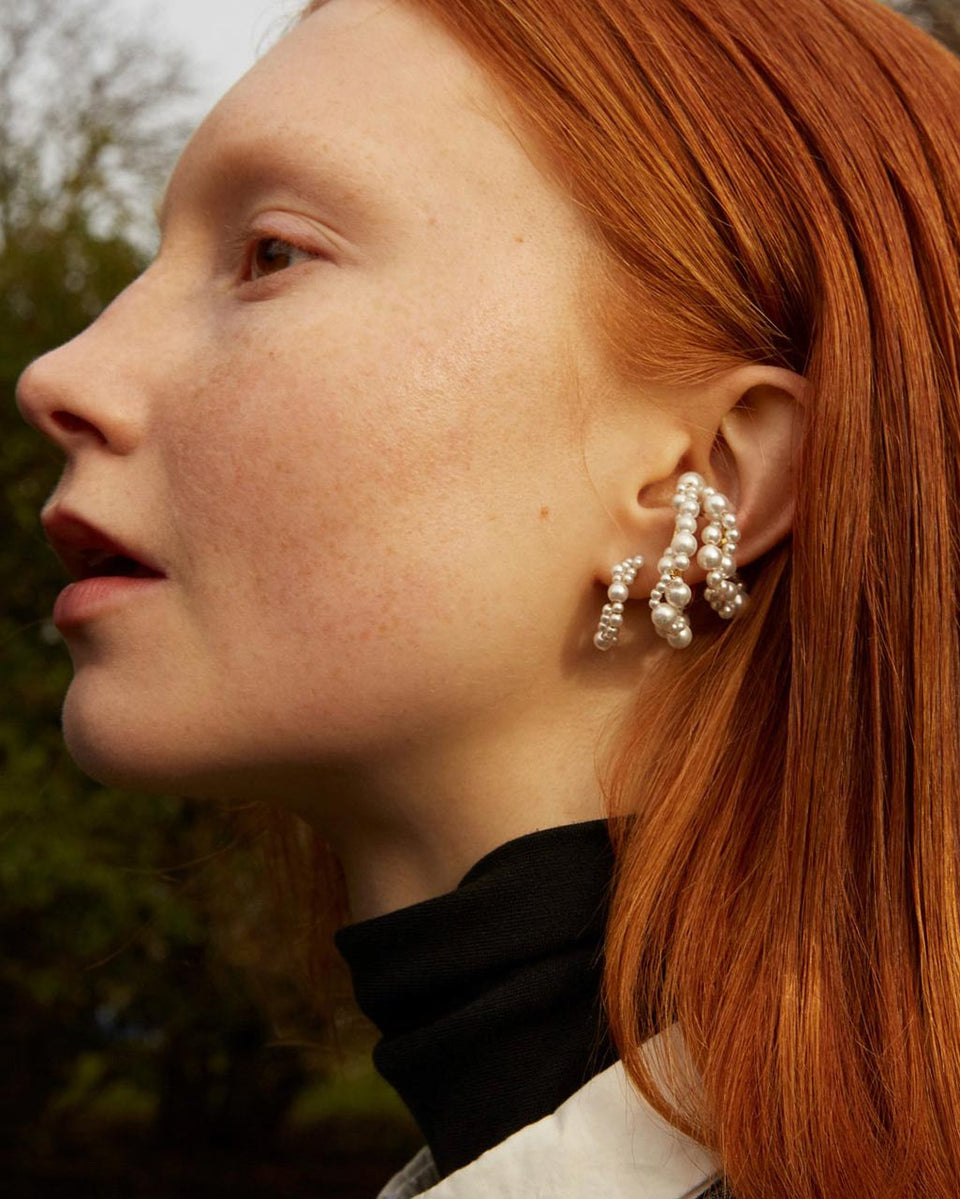 Nimbus - Pearl and Recycled Gold Vermeil Ear Cuff
