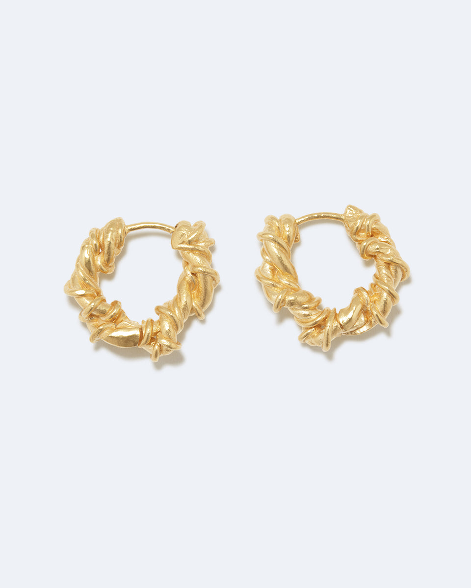 The Fates Were Interwoven - Gold Plated Earrings
