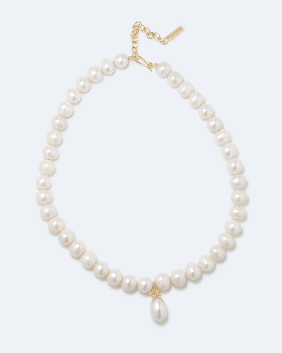 A Parcel of Endless Time - Pearl and Recycled Gold Vermeil Necklace
