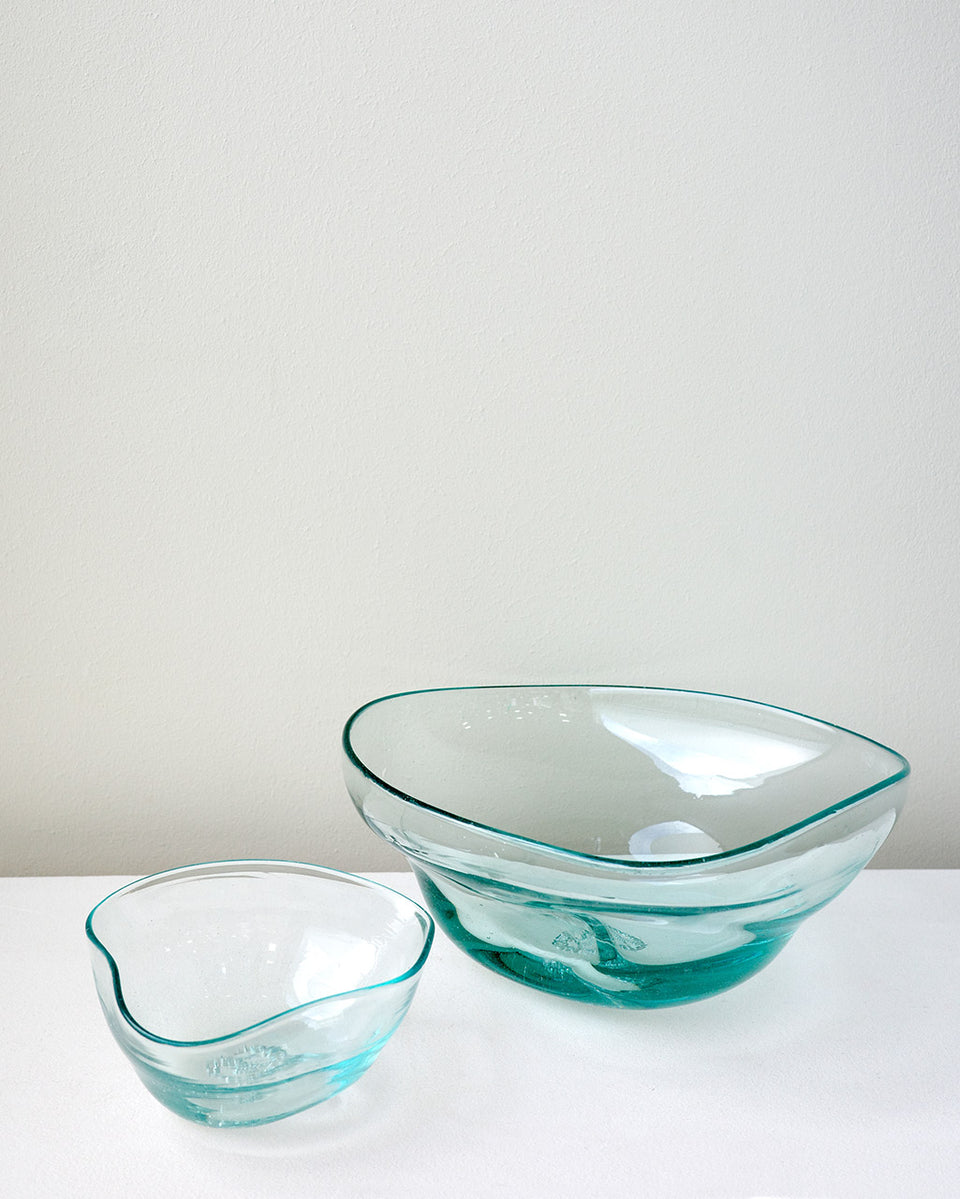 Clear Water - Small Recycled Glass Bowl in Clear
