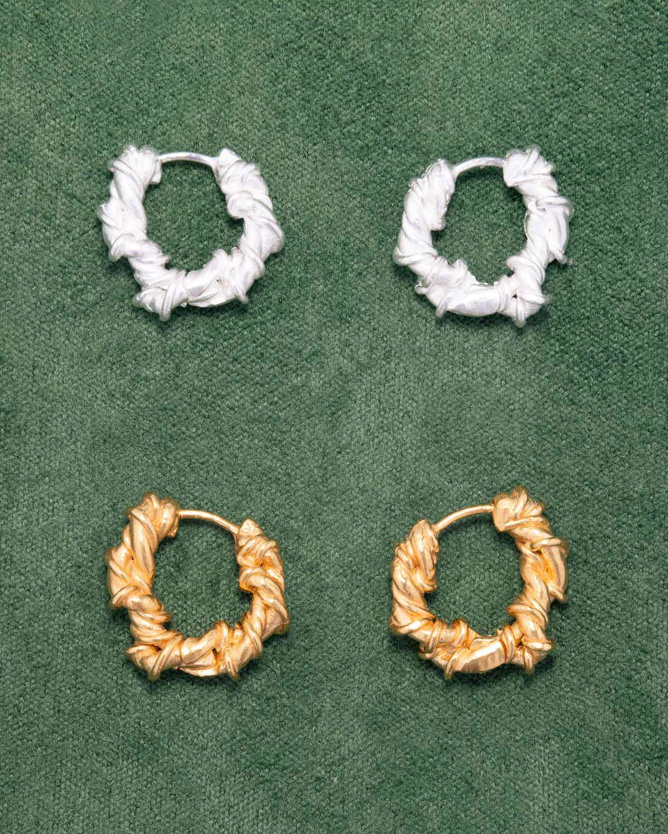 The Fates Were Interwoven - Gold Plated Earrings