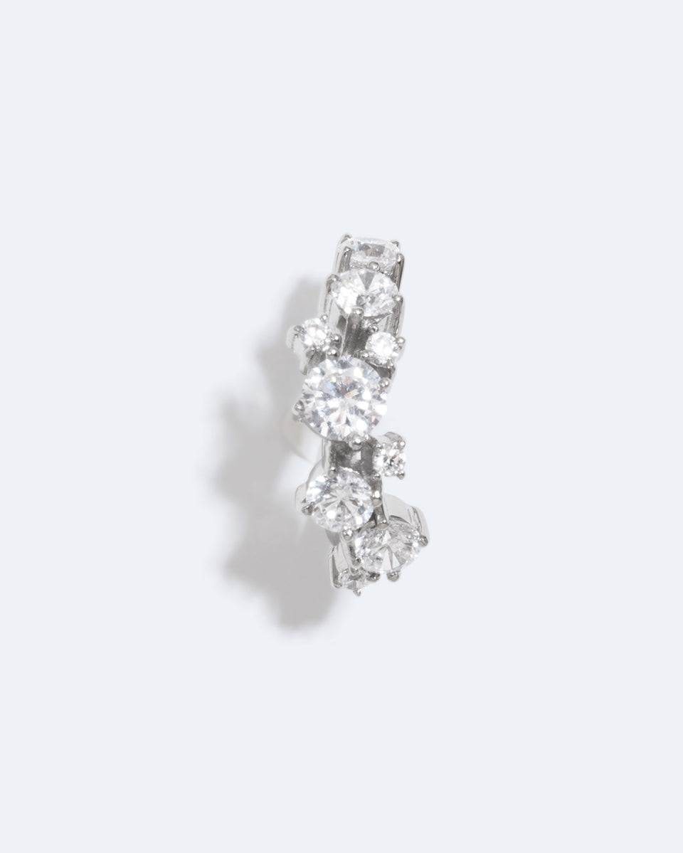 Horizons - Zirconia and Recycled Silver Ear Cuff