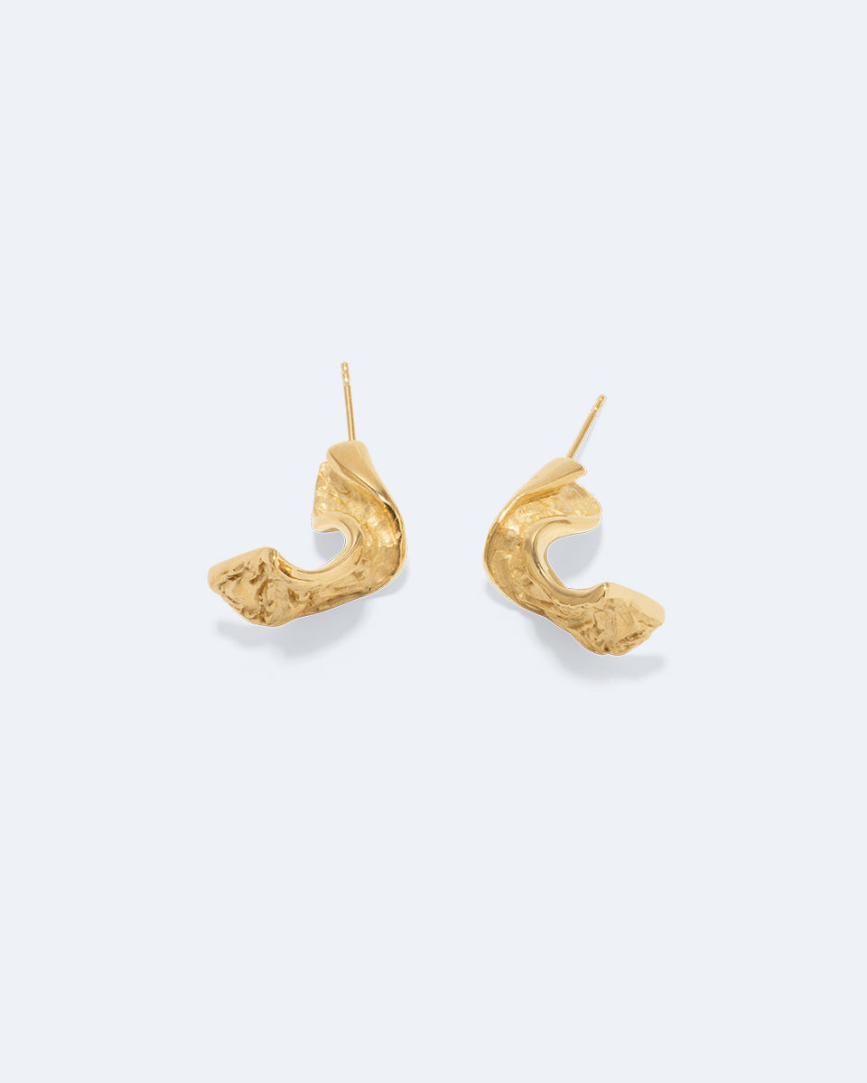 Ribbon II - Recycled Gold Vermeil Earrings