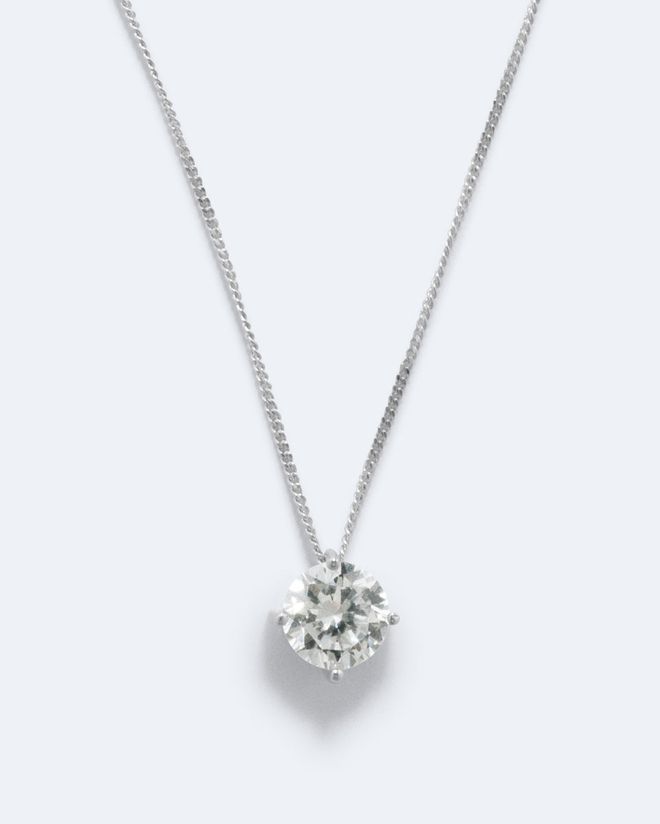 The Keeper - Zirconia and Recycled Silver Pendant