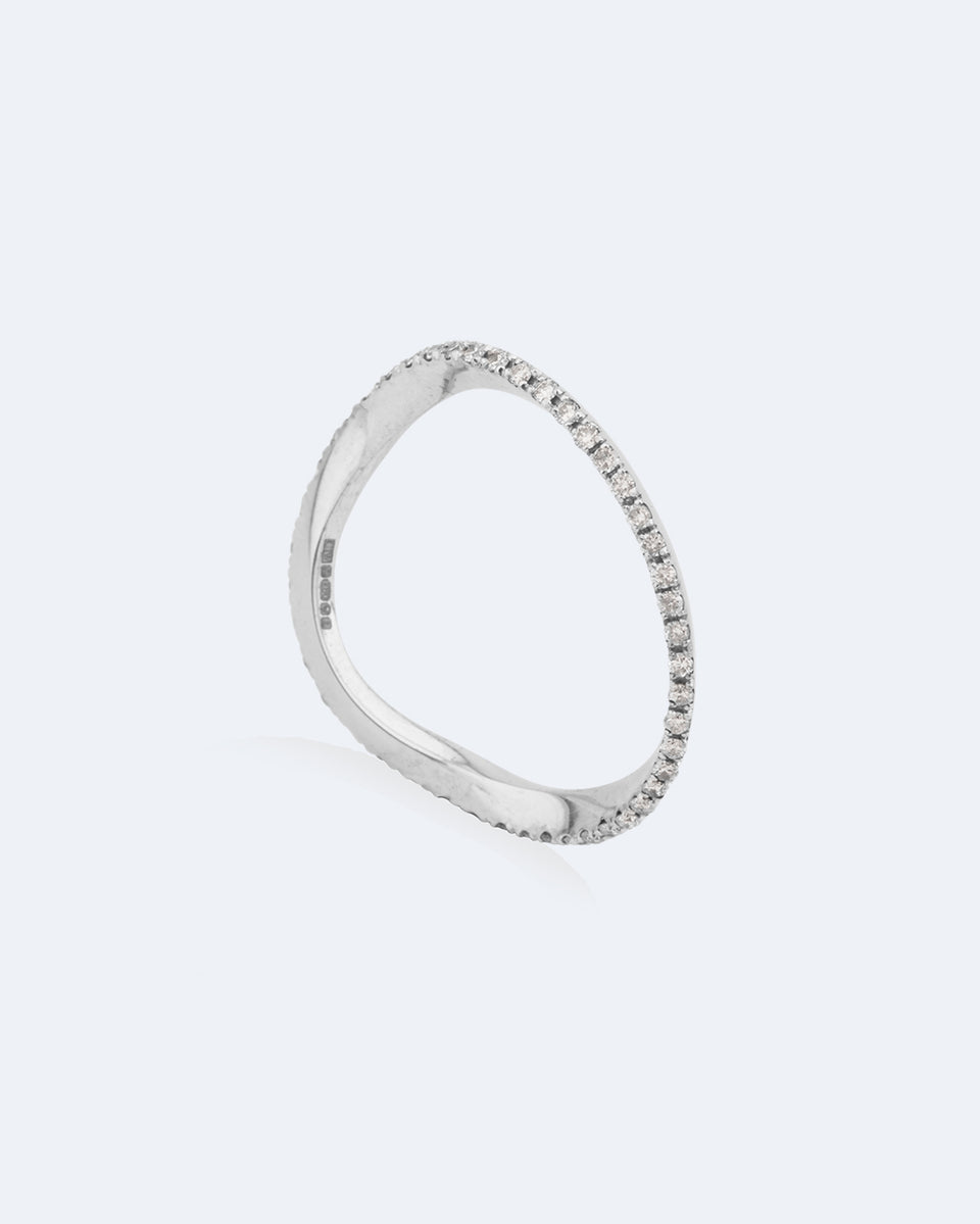Wild Waves - 18 Carat White Gold and Diamond Ring