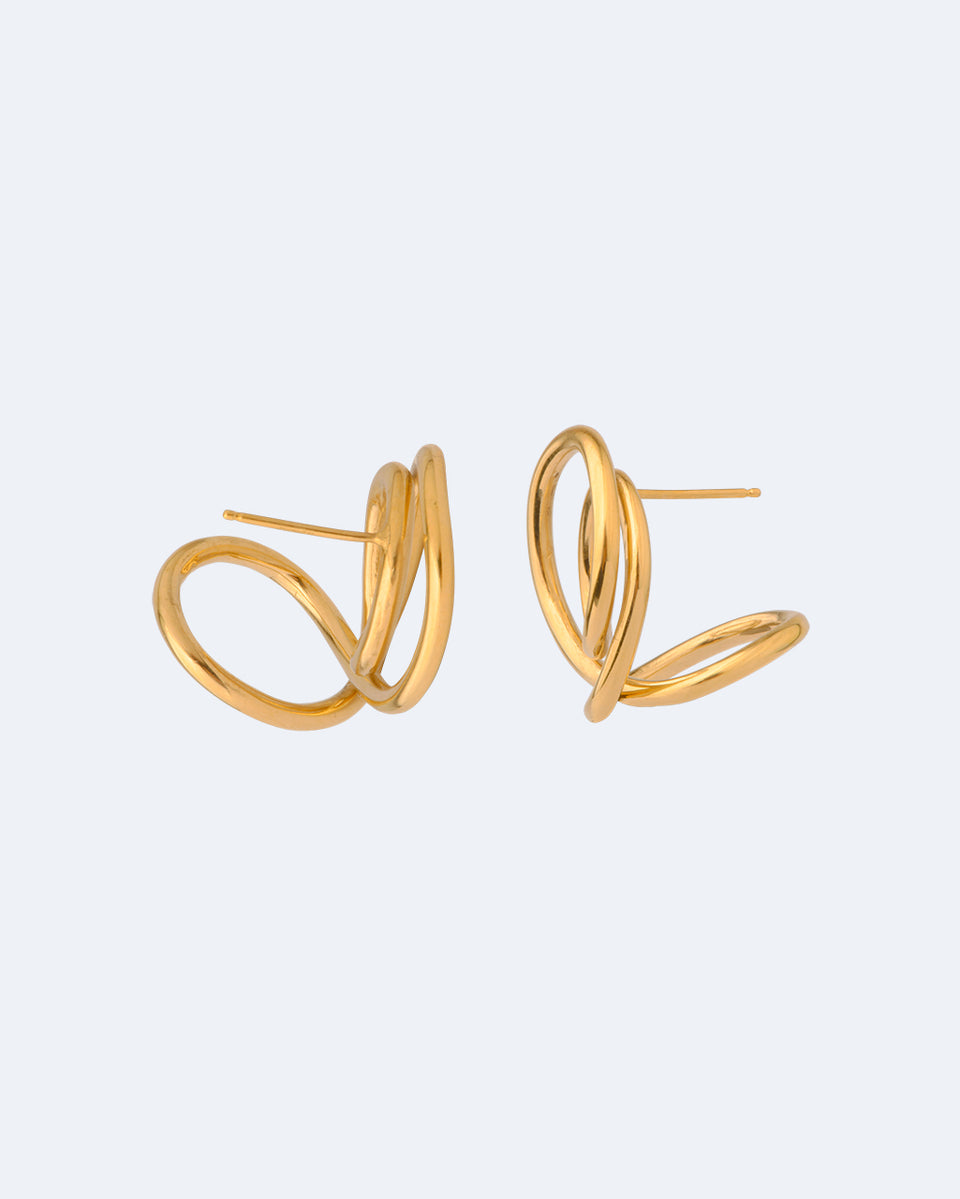 Letter to an Archaeologist - Gold Vermeil Earrings
