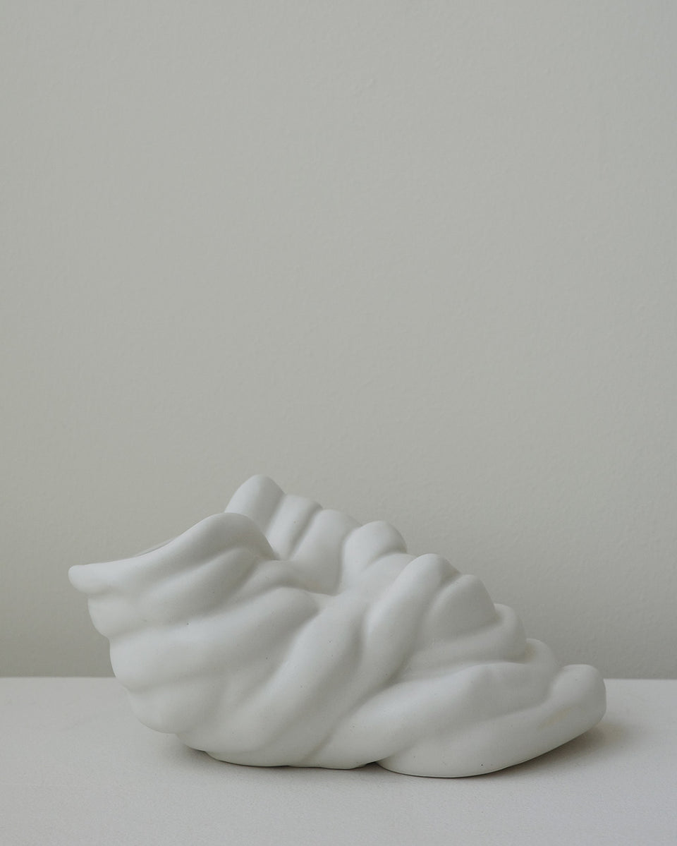 Don't Slouch! - Medium Vase in Matte White