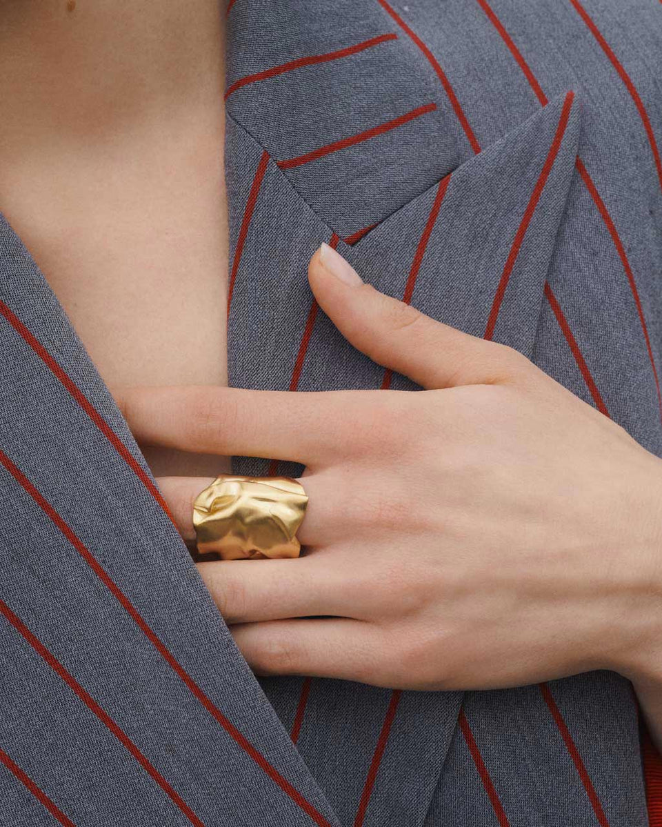 Crunched II: Crunched More - Recycled Gold Vermeil Ring
