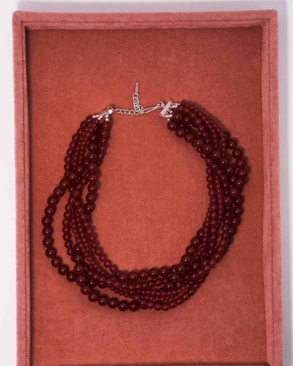 What a Tangled Web We Weave - Chalcedony Bead and Recycled Silver Necklace