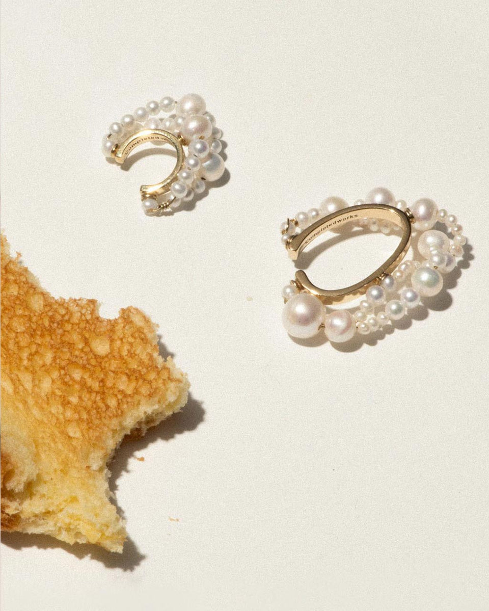 Nimbus - Pearl and Recycled Gold Vermeil Ear Cuff