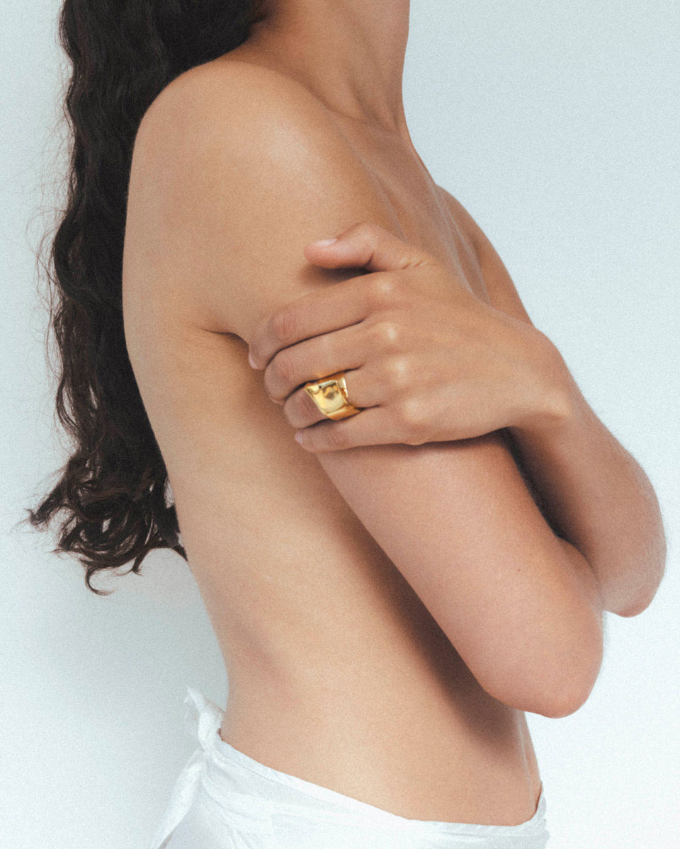 Soggy Envelope - Gold Plated Ring