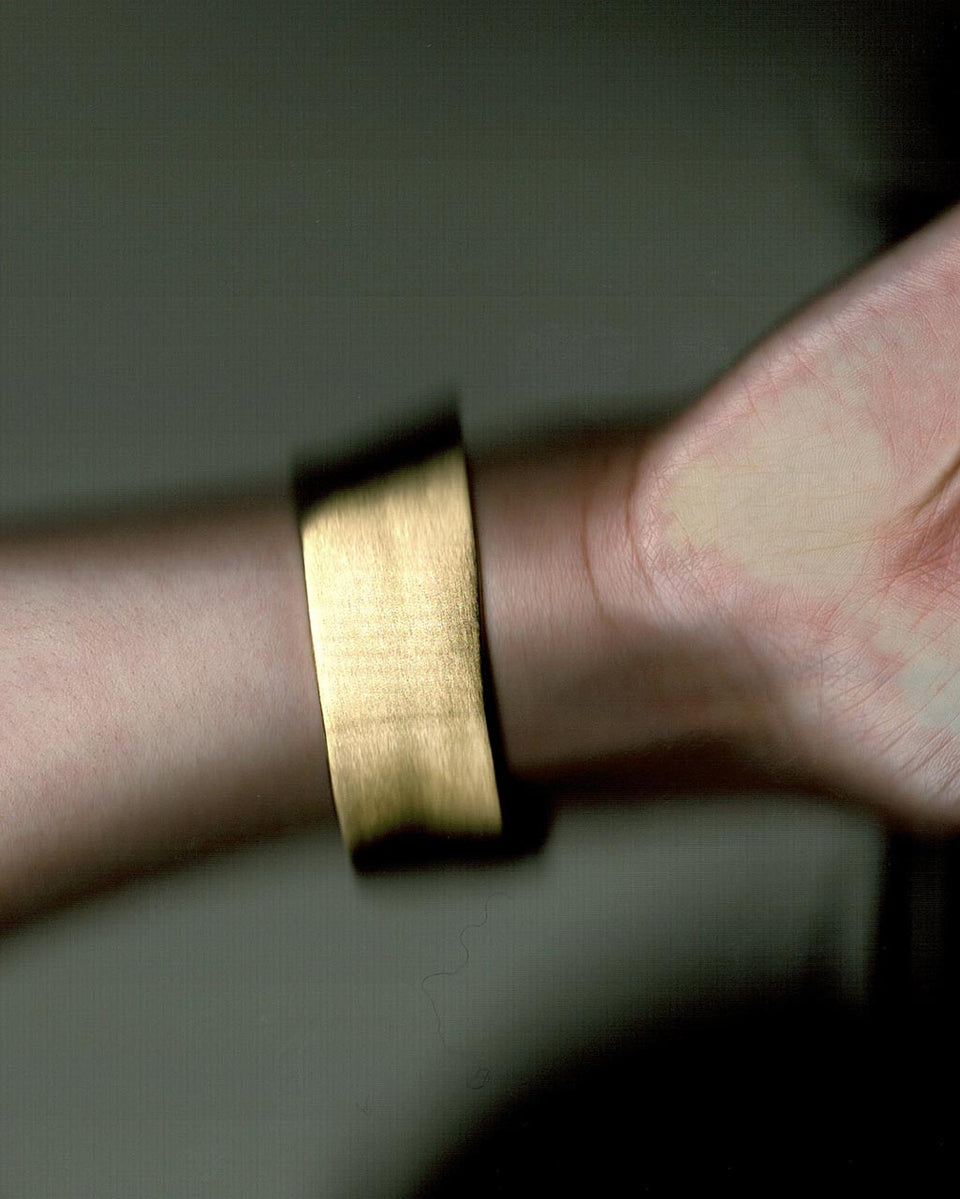 Something of Vast Importance is Being Communicated Just Out of Earshot - Gold Plated Cuff