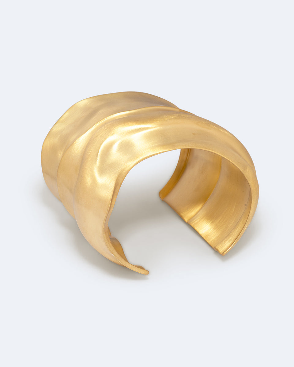 Foreshore - Satin Gold Plated Cuff