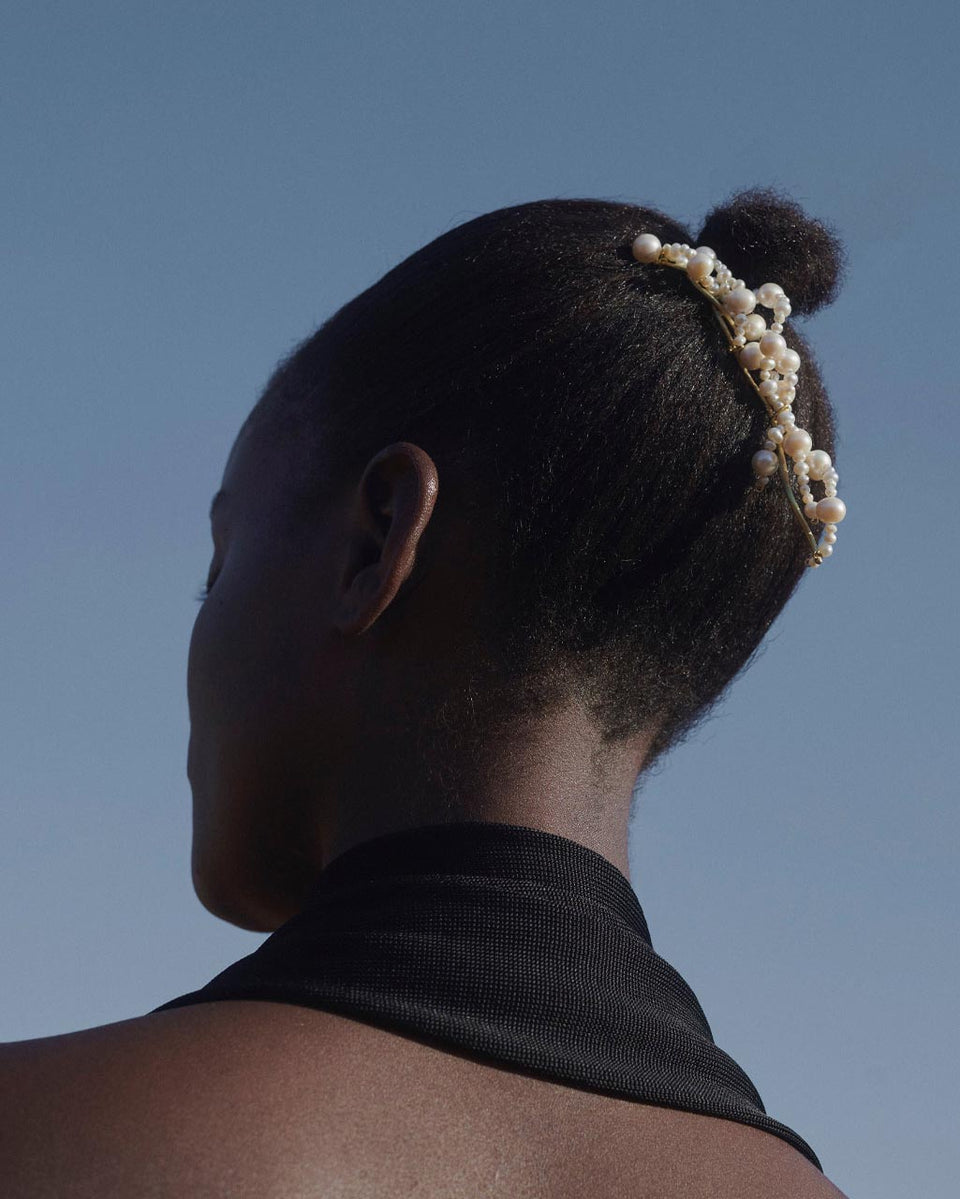 A Careful Undoing - Pearl and Gold Plated Hair Pin